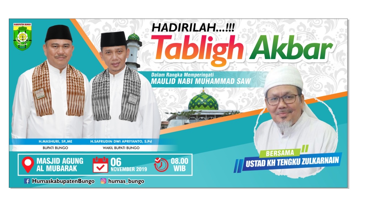  Banner  Tabligh Akbar desain  spanduk kreatif